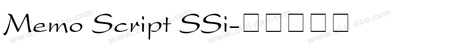 Memo Script SSi字体转换